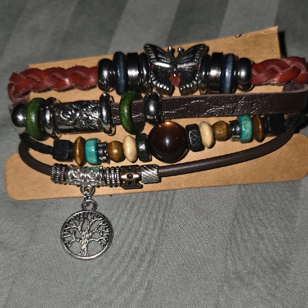 Bohemian Multi-Layered Bracelet Set